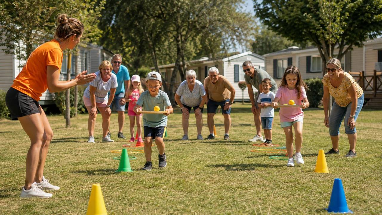Animations pour tous les âges dans un camping
